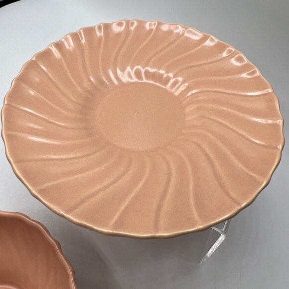 Franciscan Pottery Coronado Satin Coral Cream Bouillon Soup Bowl with Saucer - Picture 7 of 11